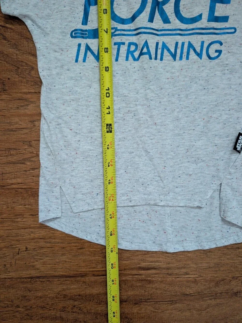 Disney Girls Star Wars Gray Blue 'Force in Training' Graphic T Shirt Size 5/6